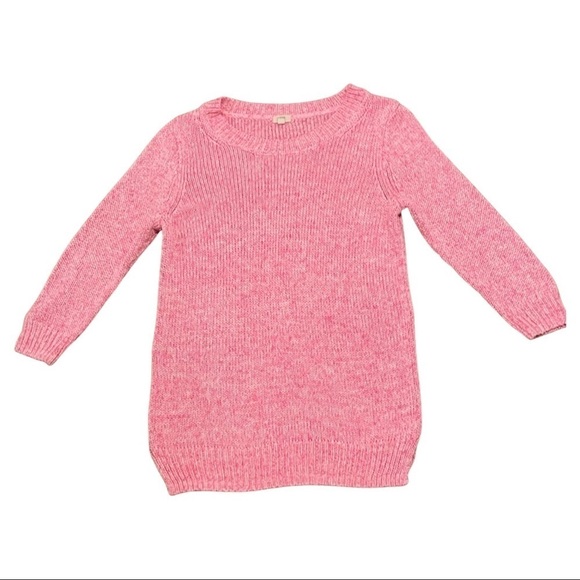 J Crew Sweater Women's Extra Small Pink Variations Crew Neck 3/4 Length Sleeve - Picture 1 of 8